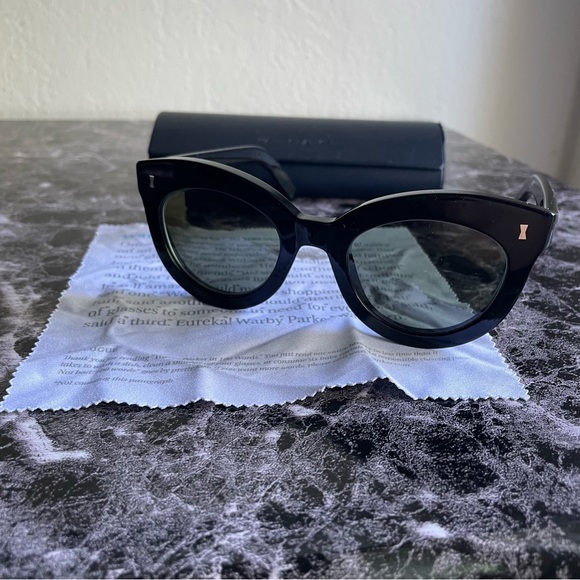 Warby Parker Sunglasses Matilda Frames Black Prescription Cat Eye Sunglasses - Picture 1 of 10